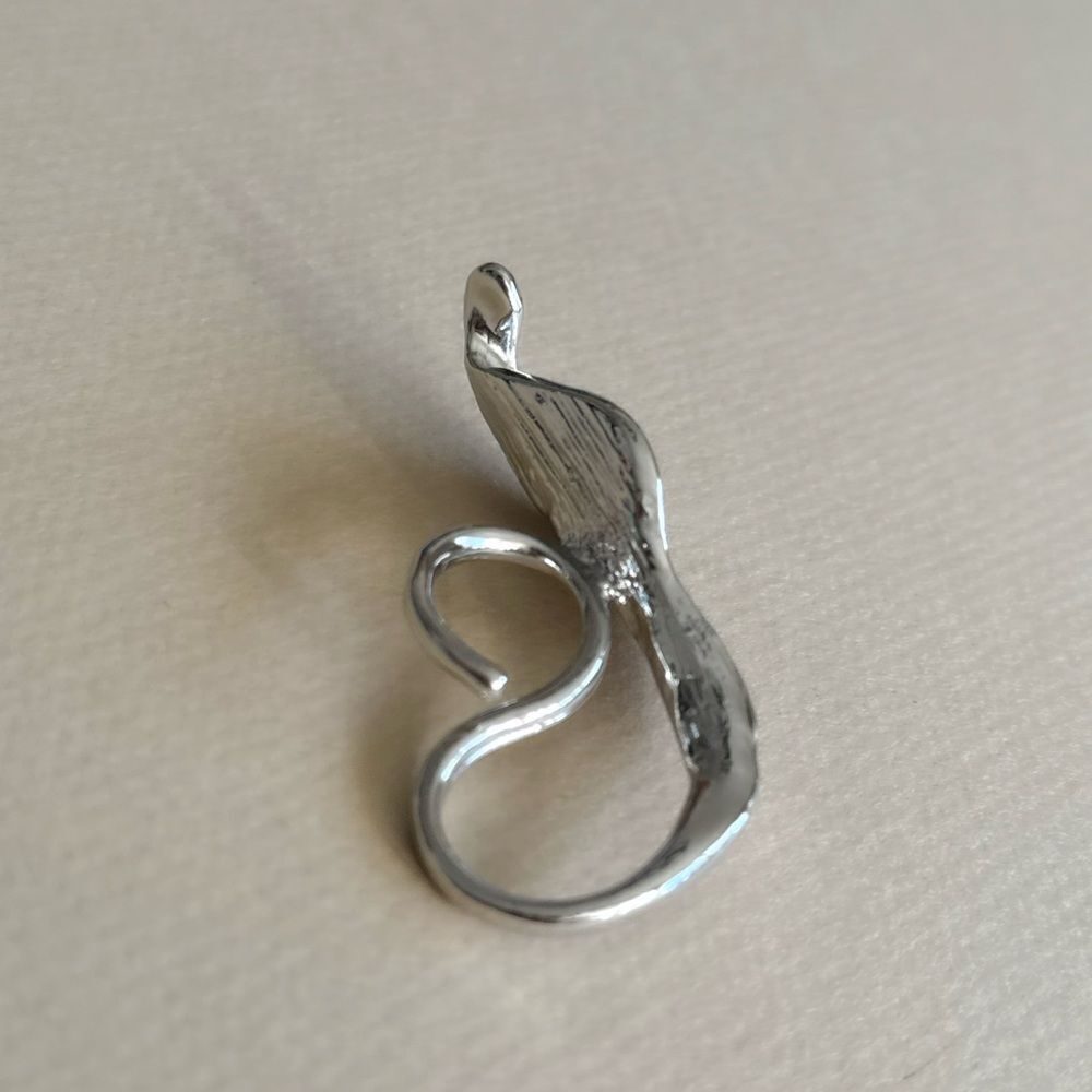 Silver Leaf Ring N1602 - Picture 3 of 3